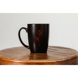 Rose From The Concrete Two-Toned Red & Black Mugs
